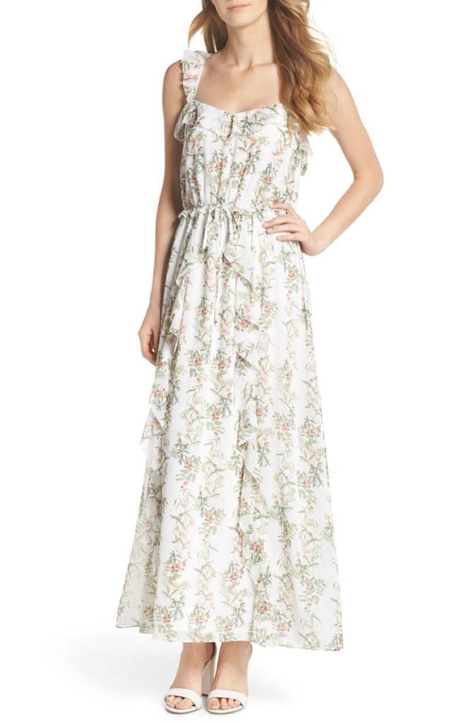 women in long white dress
